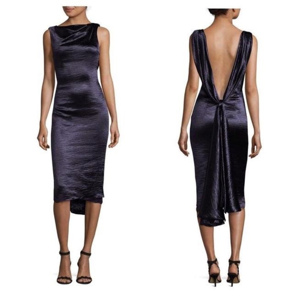 NEW WITH TAGS fame and partners midi dress, as 6, navy